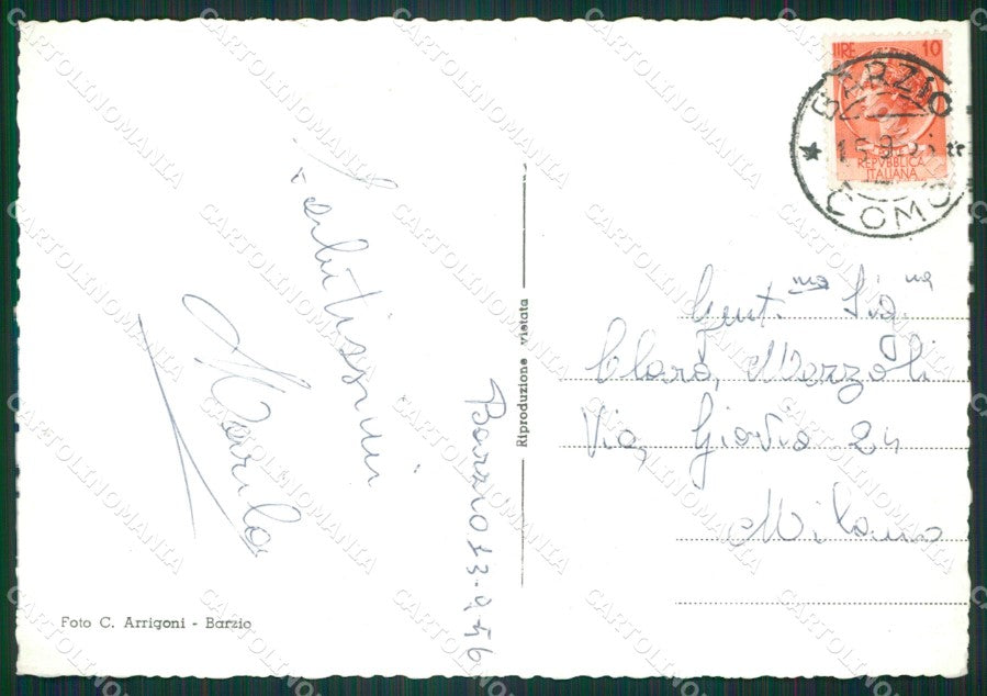 Lecco Barzio Foto FG cartolina KB3348 – retro