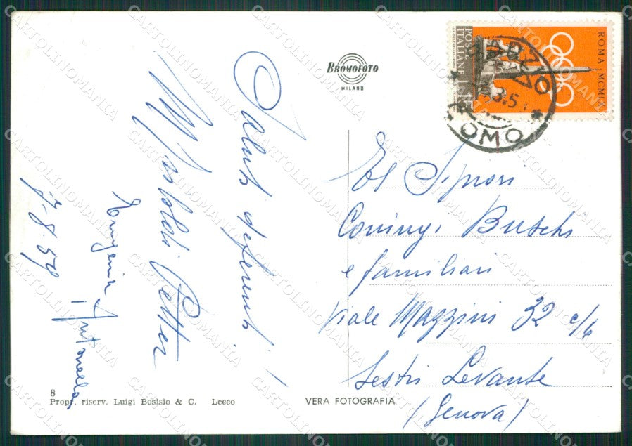 Lecco Barzio Valsassina PIEGA Foto FG cartolina KB3356 – retro