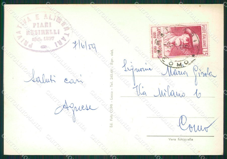 Lecco Grigna Meridionale Piani Resinelli Foto FG cartolina KB3358 – retro