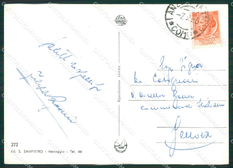 Como Lanzo d'Intelvi Lugano Lago di Foto FG cartolina KB3365 – retro