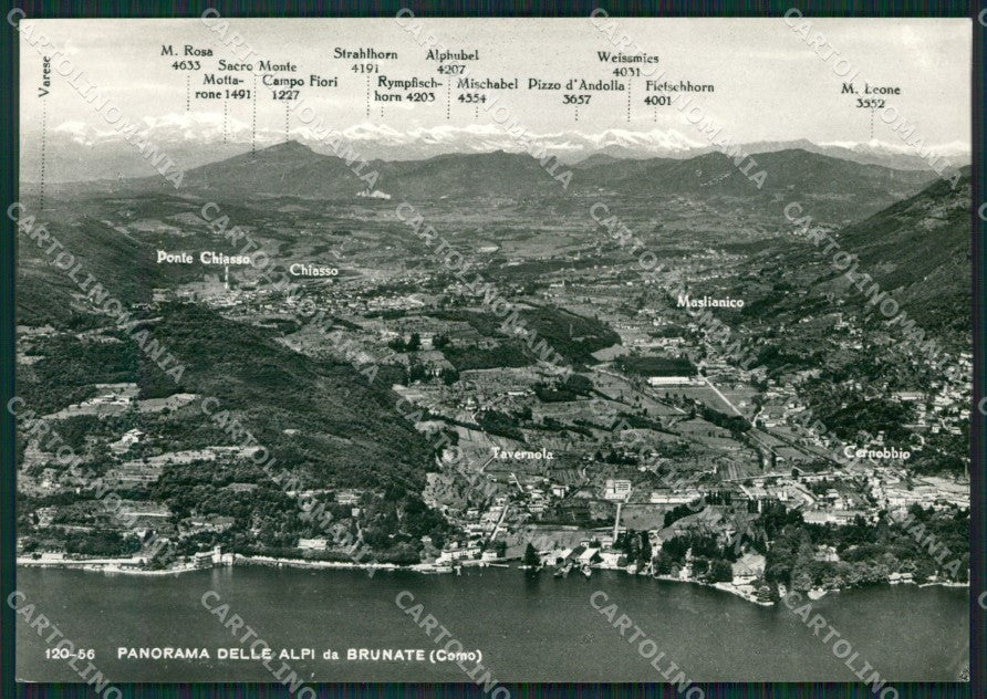 Como Brunate Alpi Lago di Como Foto FG cartolina KB3368 – fronte