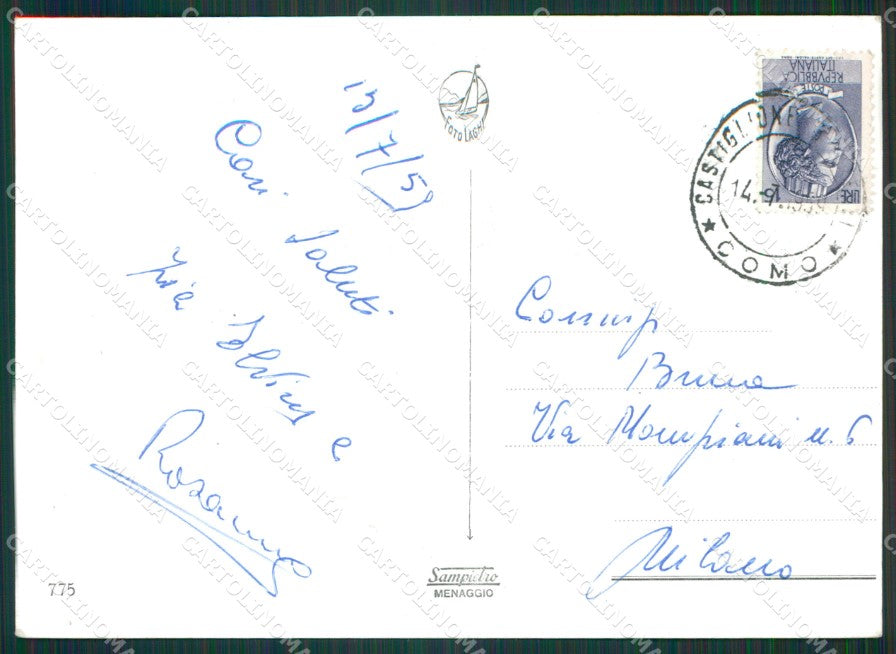 Como Castiglione Intelvi PIEGA Foto FG cartolina KB3398 – retro