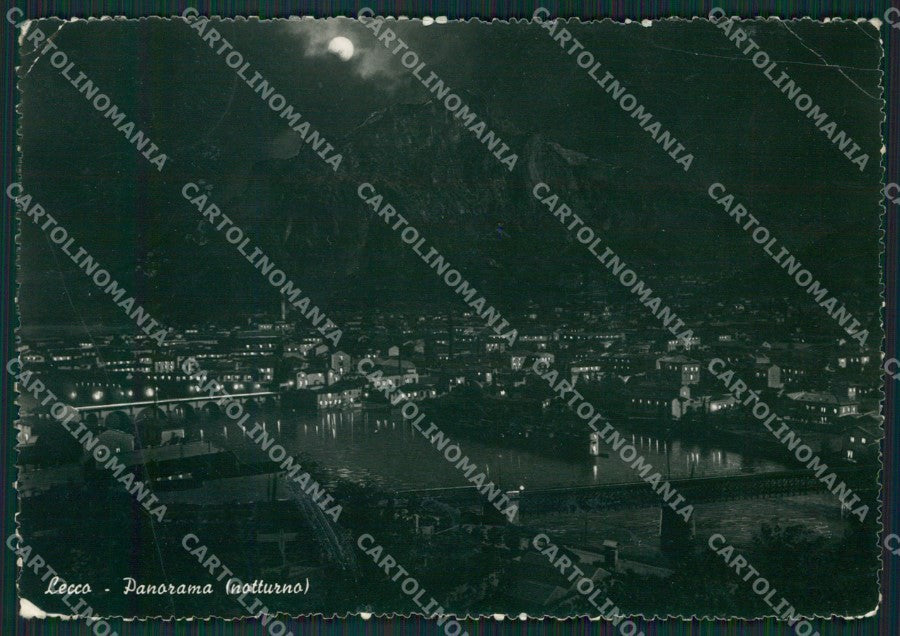 Lecco Città Lago di Chiaro di Luna PIEGHE Foto FG cartolina KB3399 – fronte