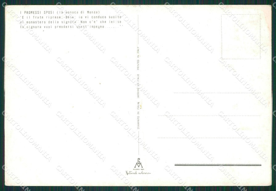 Lecco Manzoni Promessi Sposi Foto FG cartolina KB3400 – retro