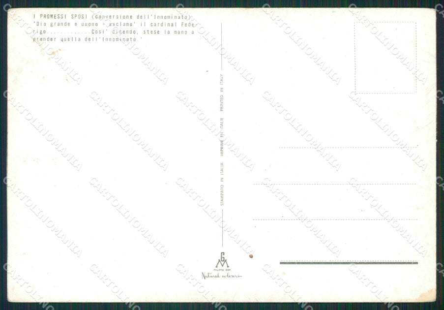 Lecco Manzoni Promessi Sposi Foto FG cartolina KB3402 – retro
