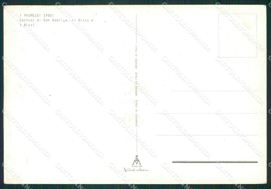 Lecco Manzoni Promessi Sposi Foto FG cartolina KB3404 – retro