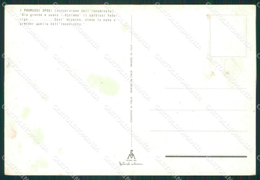 Lecco Manzoni Promessi Sposi Foto FG cartolina KB3408 – retro
