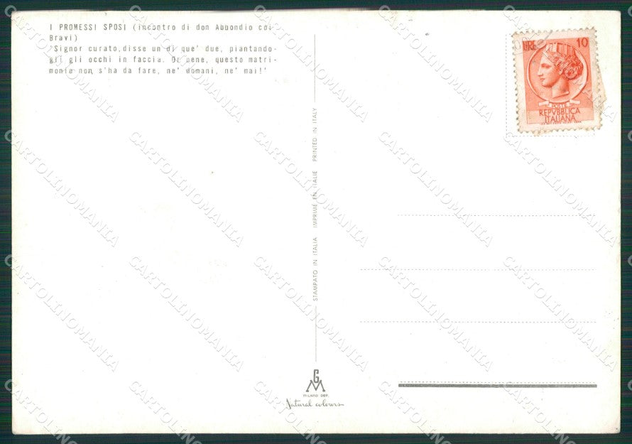Lecco Manzoni Promessi Sposi Foto FG cartolina KB3409 – retro