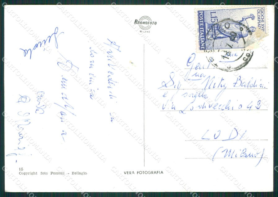 Como Tremezzo Lago di Como Villa Carlotta Foto FG cartolina KB3420 – retro