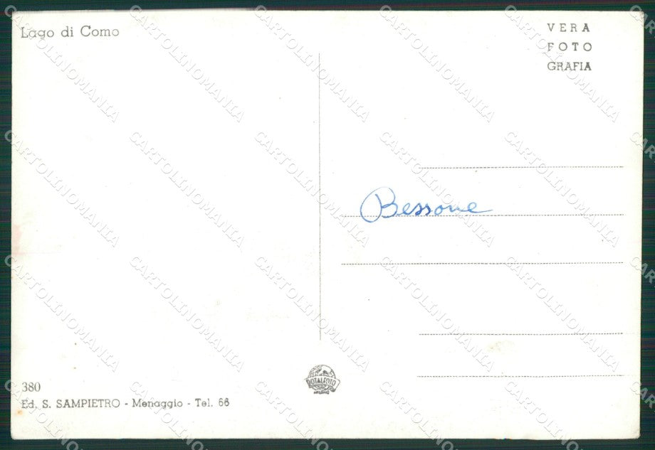 Como Lago di Mappa Foto FG cartolina KB3422 – retro
