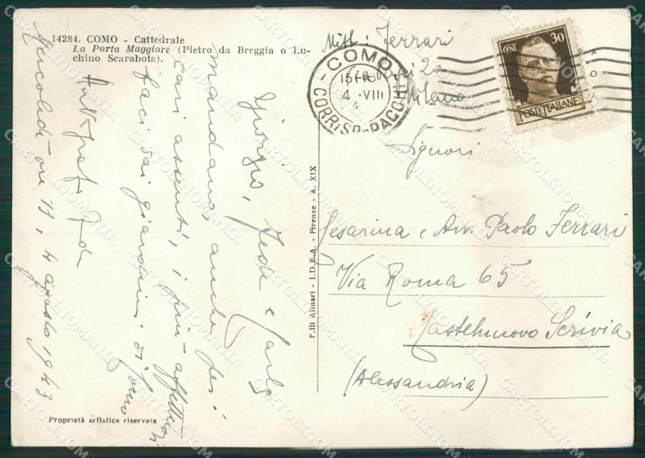 Como Città Foto FG cartolina KB3425 – retro