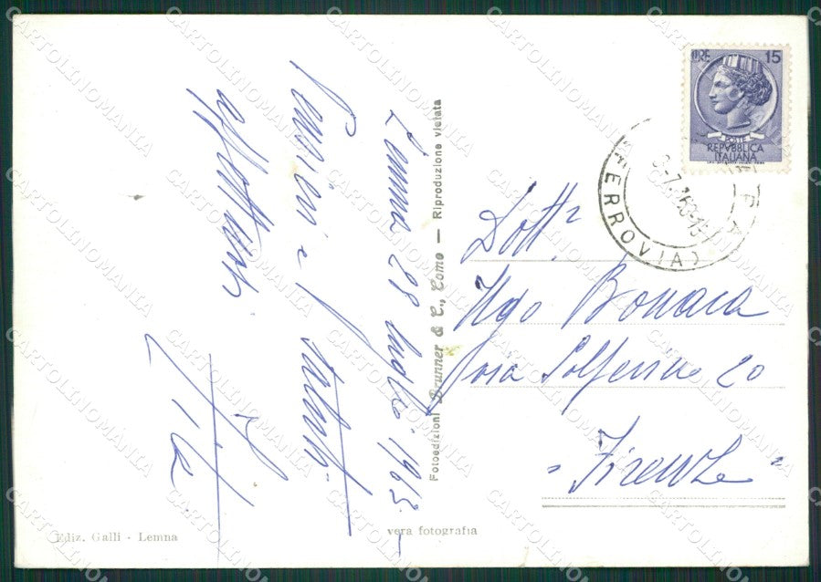 Como Faggeto Lario Lemna Lago di Como STRAPPINO Foto FG cartolina KB3426 – retro