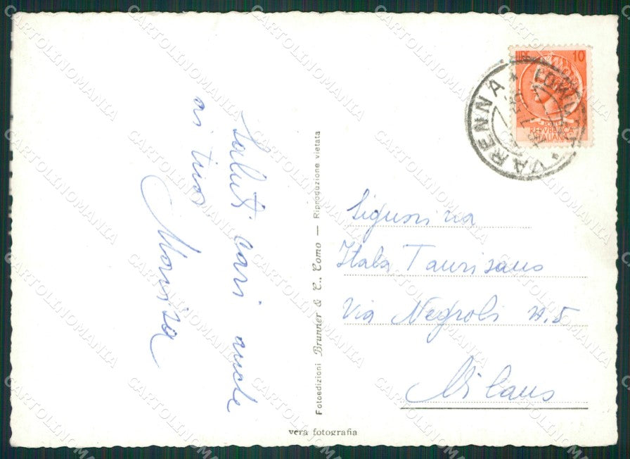 Lecco Varenna Fiumelatte Lago di Como Foto FG cartolina KB3441 – retro