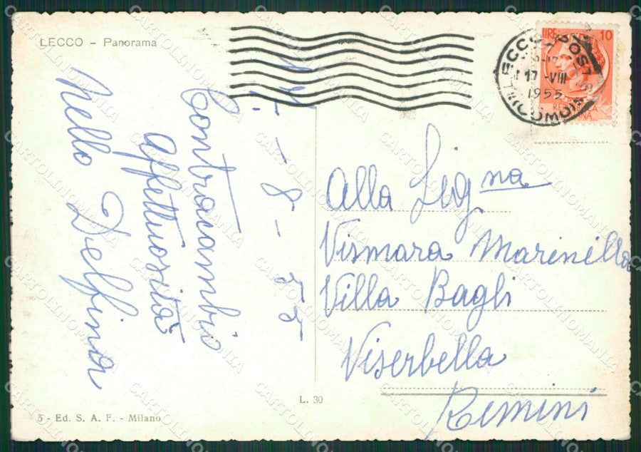 Lecco Città Lago di Como Foto FG cartolina KB3442 – retro