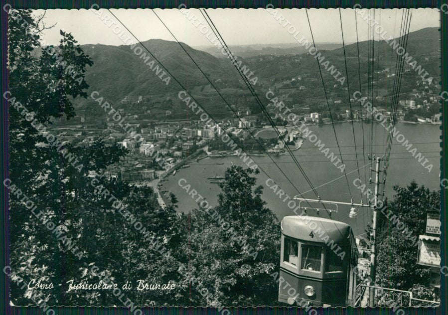 Como Brunate Lago di Como Funicolare PIEGA Foto FG cartolina KB3456 – fronte