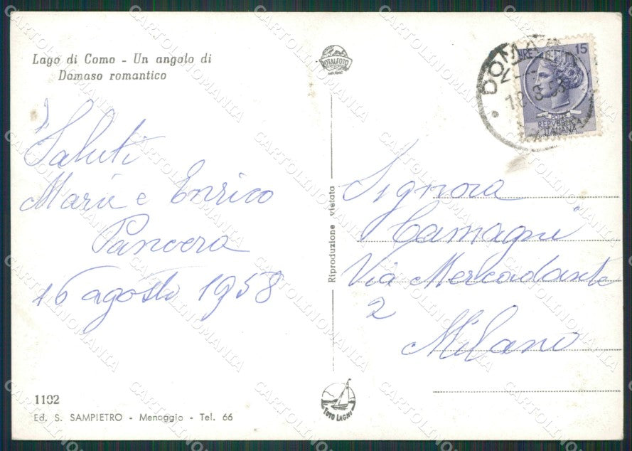 Como Città Lago di Foto FG cartolina KB3458 – retro