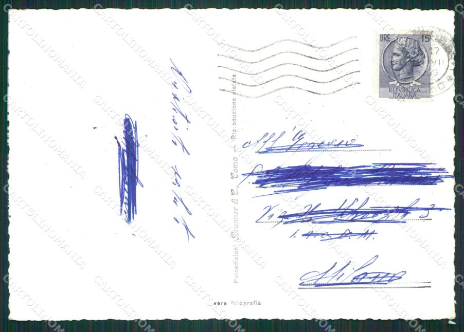 Como Valle Intelvi Laghetto Alpe Caslè Mucche Foto FG cartolina KB3466 – retro