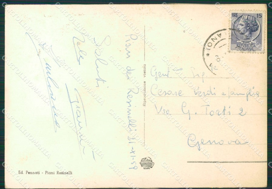 Lecco Grignetta Punta Giulia Stelle Alpine Foto FG cartolina KB3482 – retro
