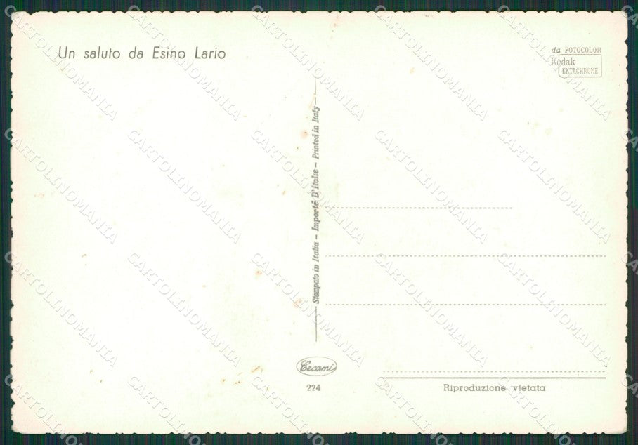 Lecco Esino Lario Foto FG cartolina KB3512 – retro