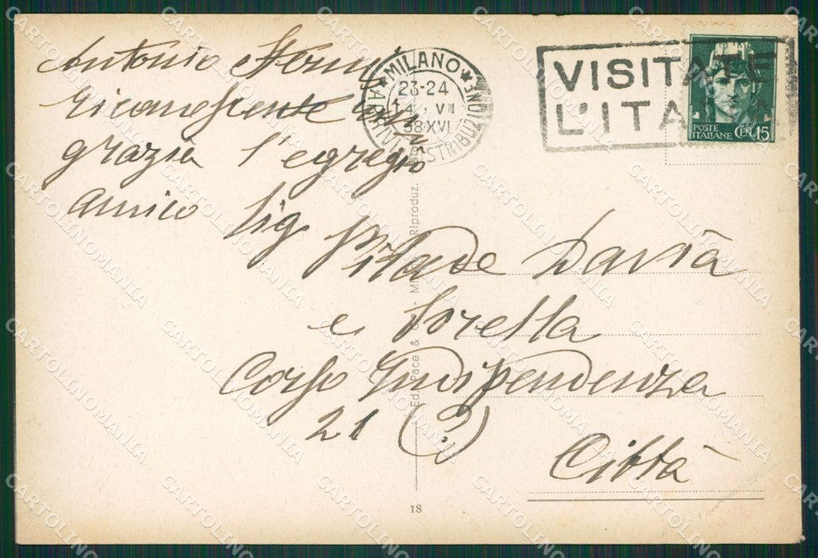 Milano Città PIEGHINE FG cartolina KB3524 – retro