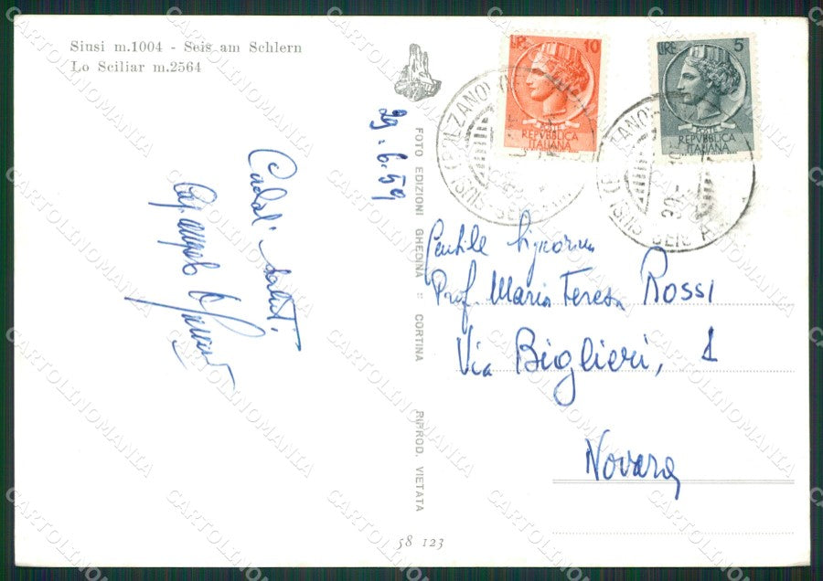 Bolzano Siusi Sciliar Foto FG cartolina KB3541 – retro