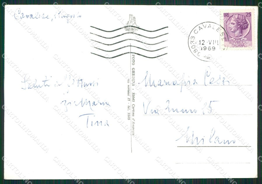 Trento Cavalese Pale di San Martino Foto FG cartolina KB3544 – retro