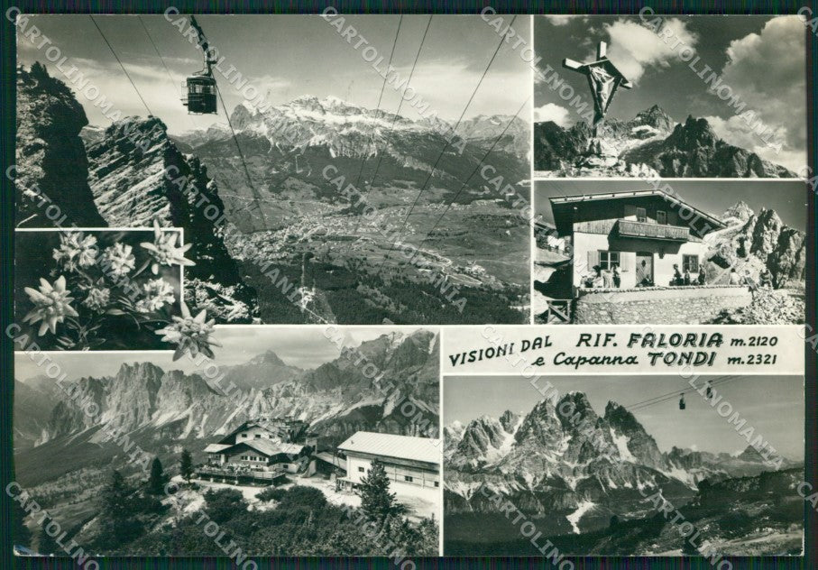 Belluno Cortina Rifugio Faloria Capanna Tondi Funivia Foto FG cartolina KB3558 – fronte