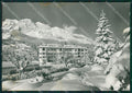 Belluno Cortina Nevicata ABRASA PIEGHINA Foto FG cartolina KB3560 – fronte