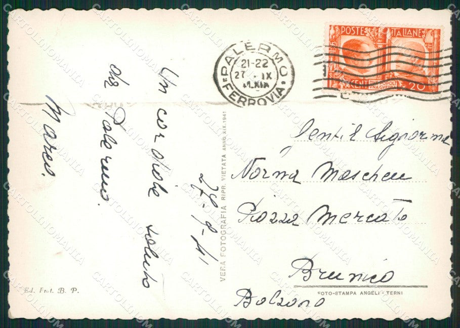 Palermo Città Foto FG cartolina KB3574 – retro