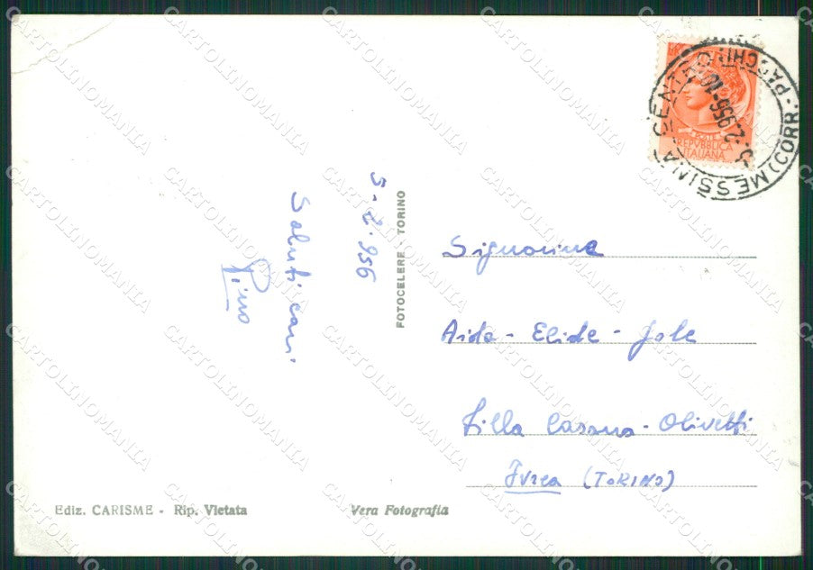 Messina Città Carretto Siciliano Costumi PIEGHINE Foto FG cartolina KB3579 – retro