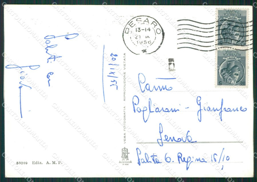 Pesaro Città Foto FG cartolina KB3586 – retro