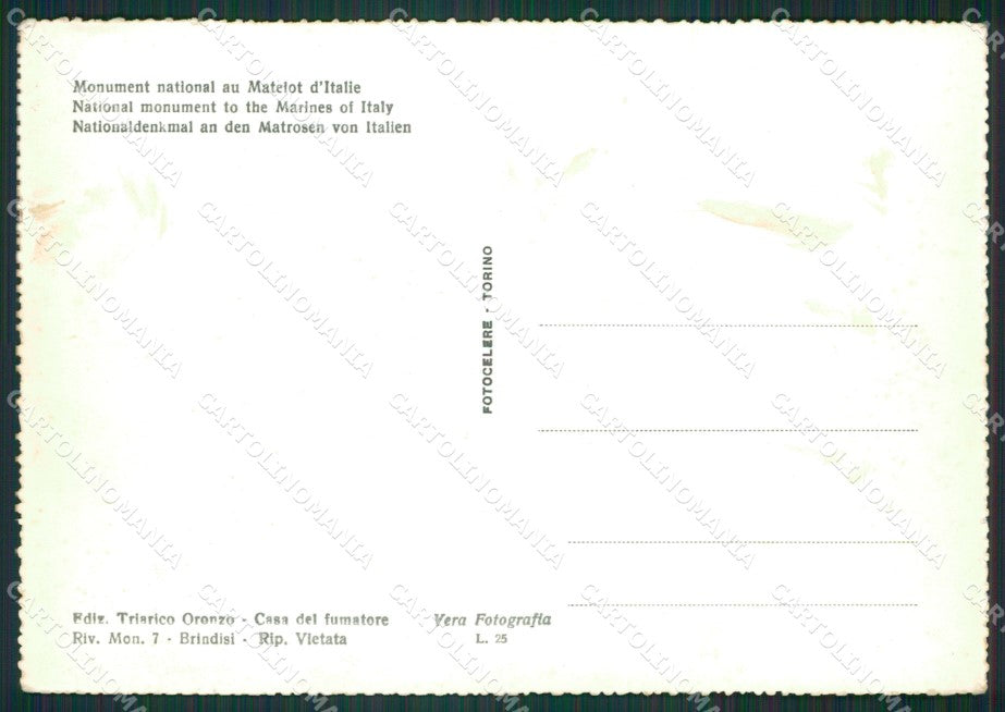 Brindisi Città Barche Foto FG cartolina KB3587 – retro