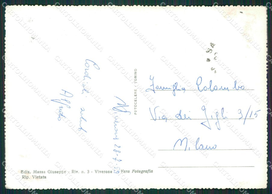 Biella Viverone Lago di Foto FG cartolina KB3592 – retro