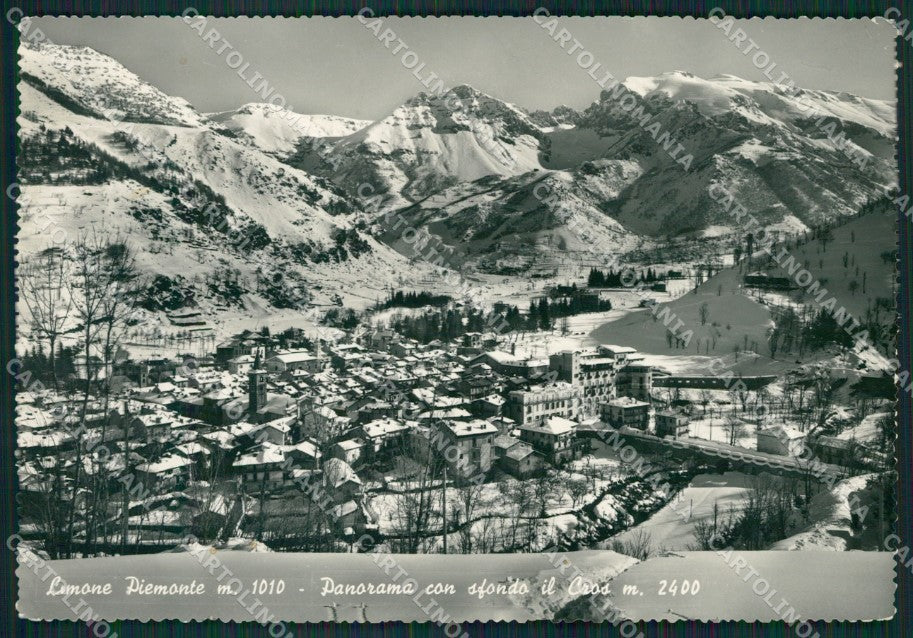 Cuneo Limone Piemonte Nevicata Foto FG cartolina KB3596 – fronte
