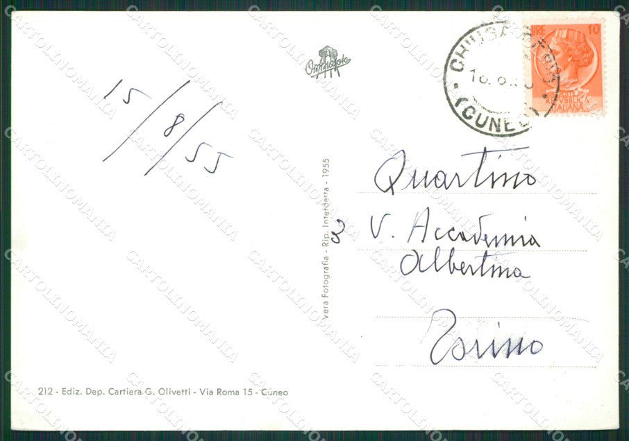 Cuneo Certosa di Pesio Foto FG cartolina KB3597 – retro