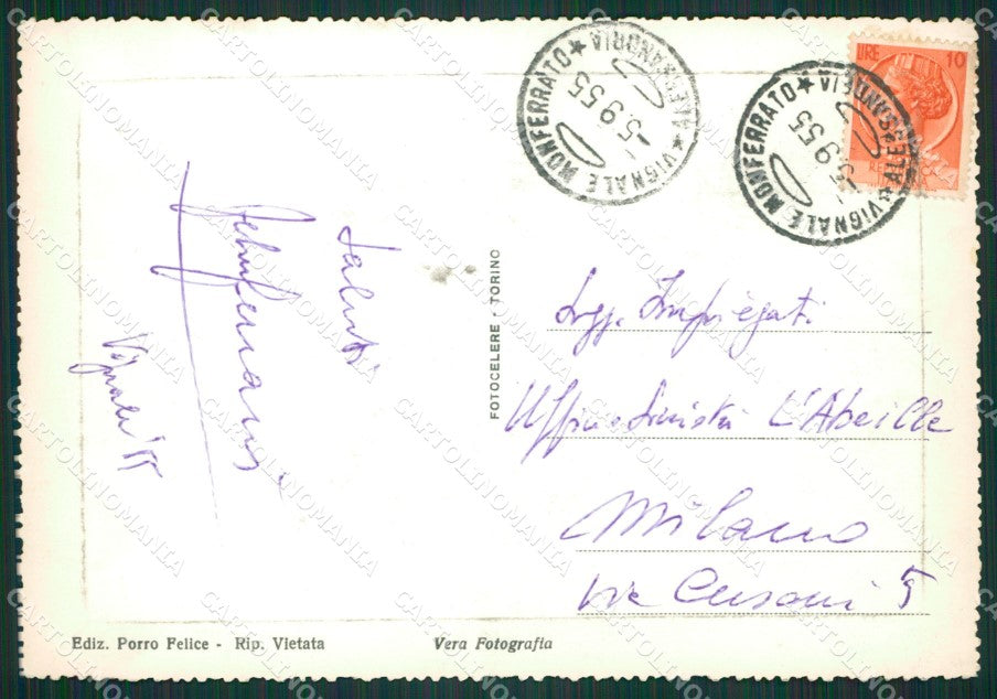 Alessandria Vignale Foto FG cartolina KB3599 – retro