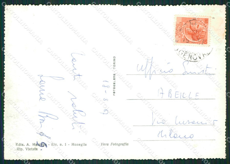 Genova Moneglia Foto FG cartolina KB3608 – retro