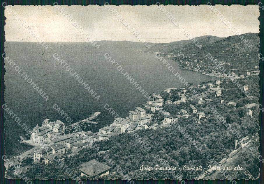 Genova Camogli Golfo Paradiso PIEGHE FG cartolina KB3614 – fronte