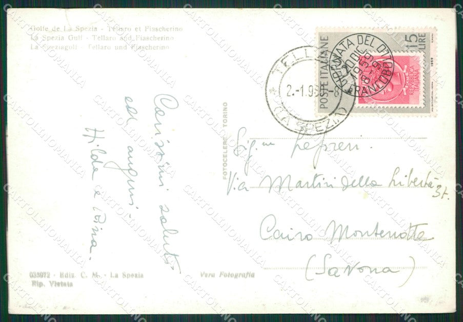 La Spezia Lerici Tellaro Fiascherino STRAPPINO Foto FG cartolina KB3619 – retro
