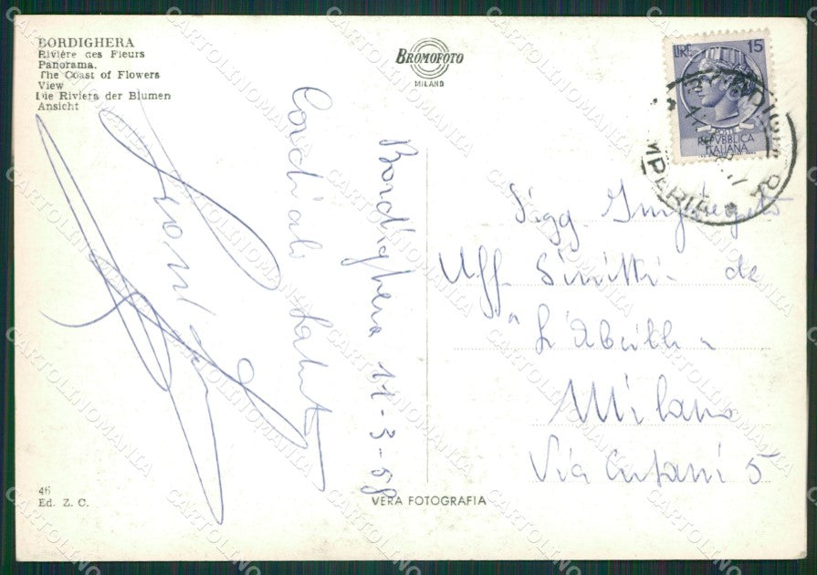 Imperia Bordighera Foto FG cartolina KB3622 – retro