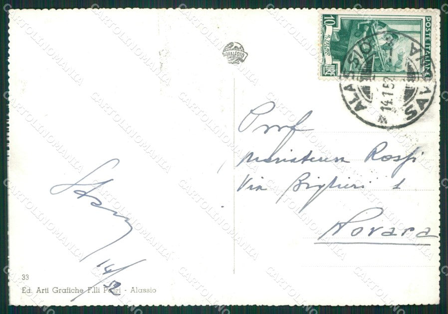 Savona Alassio PIEGHINE Foto FG cartolina KB3625 – retro