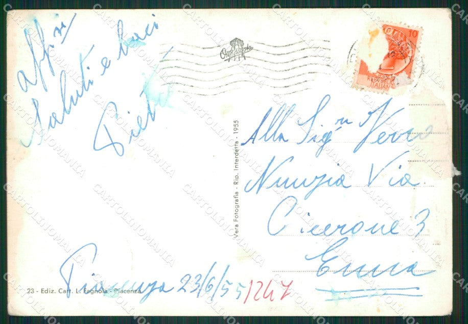 Piacenza Città PIEGHE COLLA Foto FG cartolina KB3652 – retro