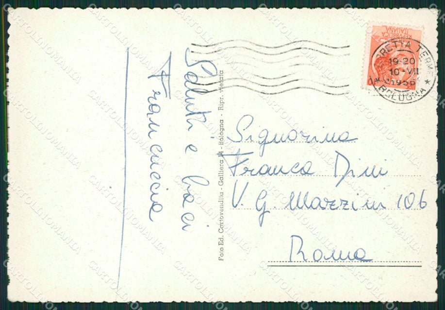 Bologna Porretta Terme FG cartolina KB3658 – retro