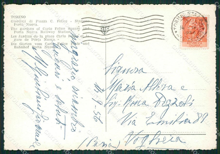 Torino Città Stazione PIEGHINA FG cartolina KB3668 – retro