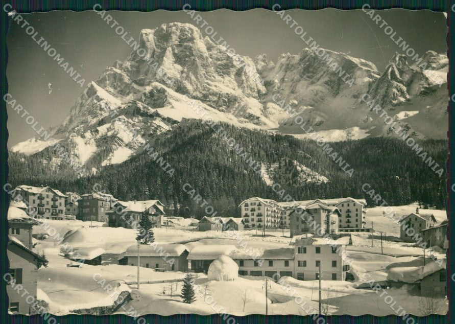 Trento Siror San Martino Castrozza Nevicata FORI PIEGHE Foto FG cartolina KB3685 – fronte