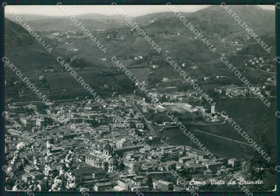 Como Brunate Lago di Como Stadio Foto FG cartolina KB3694 – fronte