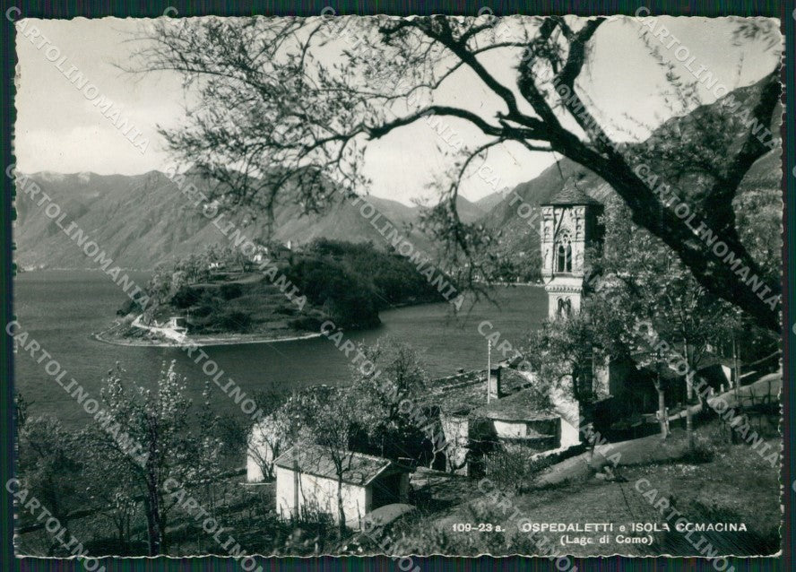 Como Isola Comacina Ospedaletti Lago di Como PIEGHE Foto FG cartolina KB3701 – fronte