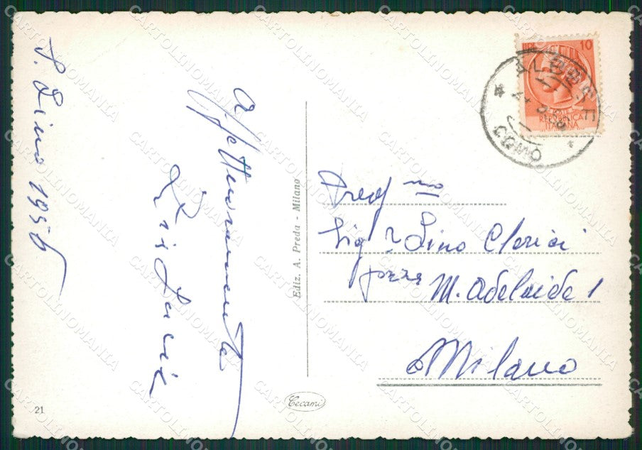Como Città Lago di PIEGHE FG cartolina KB3702 – retro