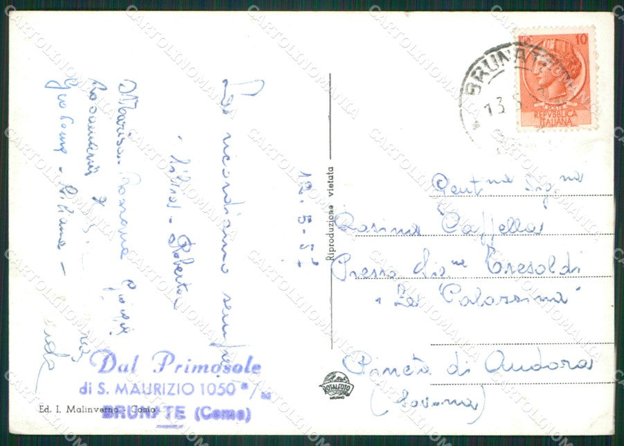 Como Brunate San Maurizio Lago di Como Foto FG cartolina KB3735 – retro