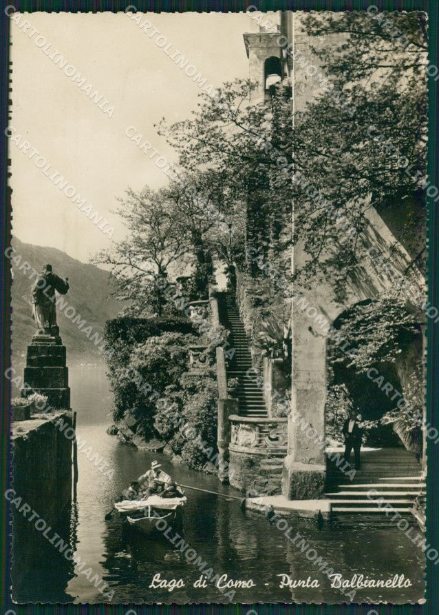 Como Punta Balbianello Lago di Como Barca Foto FG cartolina KB3745 – fronte